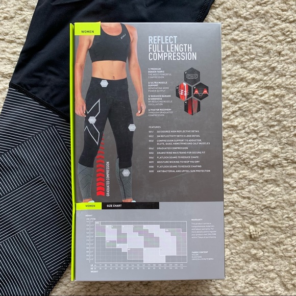 NWT Women's 2xu Advanced Reflectivity Compression Tights - Compression Leggings - Picture 7 of 11